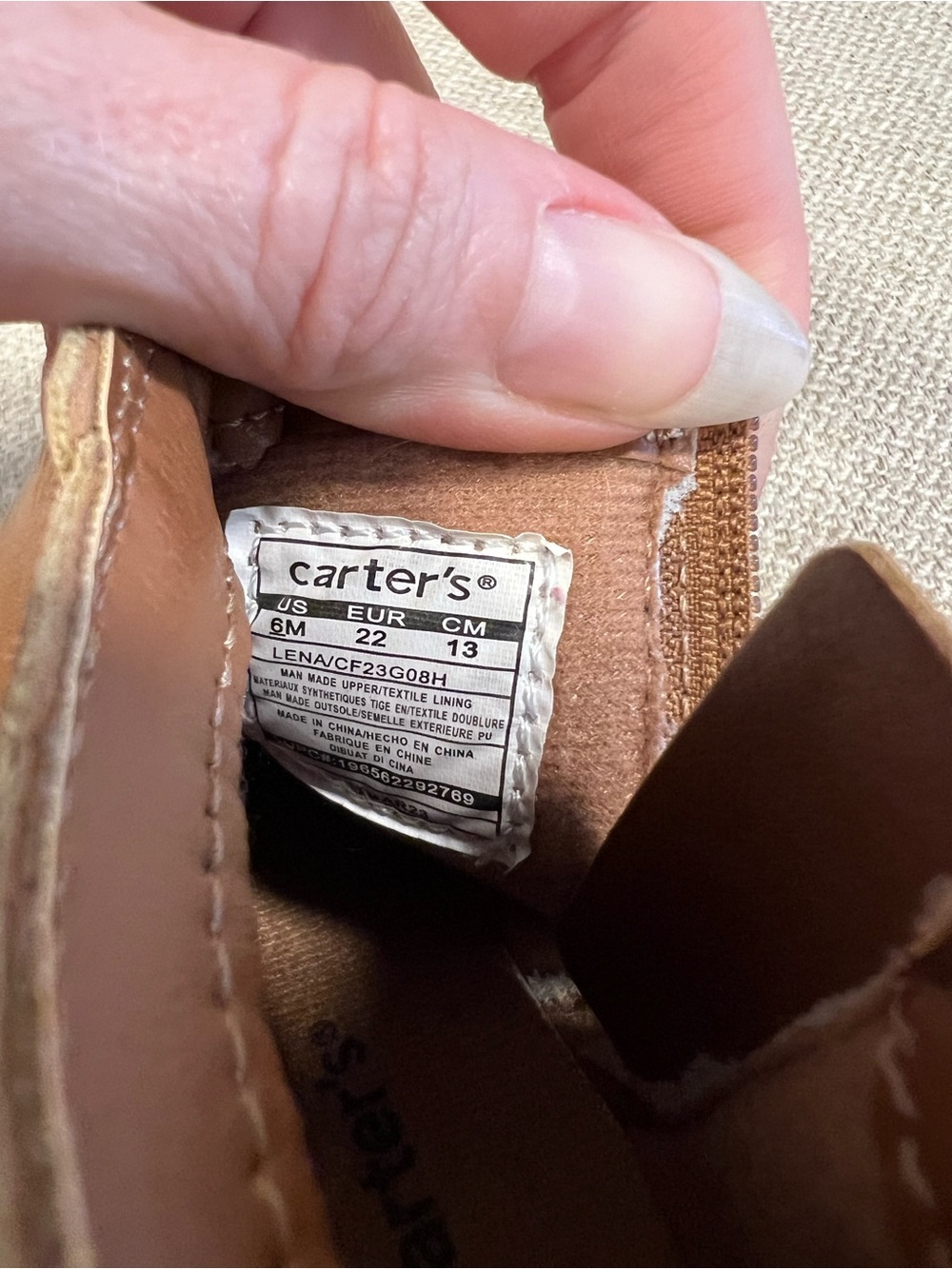 Carter’s LENA Size 6 Toddler Girls Brown Heart Buckle Ankle Boots EUC - Picture 8 of 9